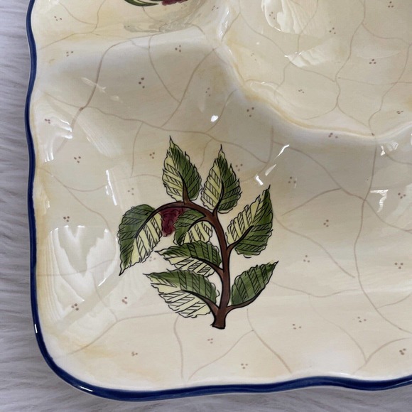 Laurie Gates Divided‎ Plate Serving Dish/Plate GatesWare 17 Chips/Dip Platter - Picture 7 of 10